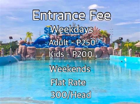 ***NEW RATES*** ENTRANCE FEE AND .